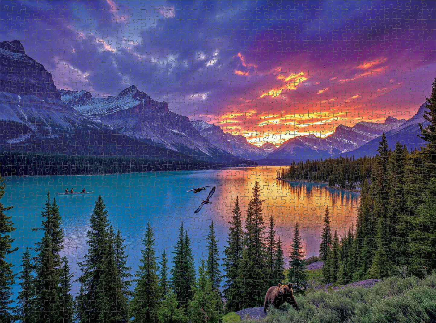 The Last Light of the Rockies - 1000 Piece Jigsaw Puzzle