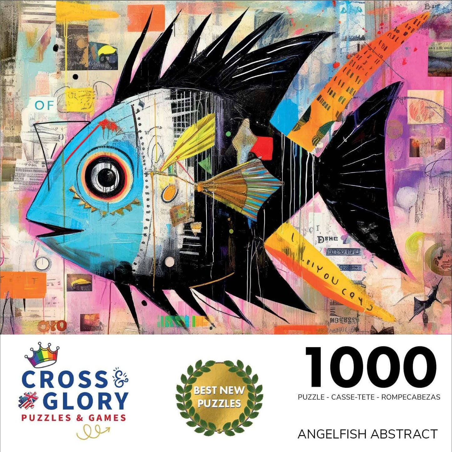 Angelfish Abstract - 1000 Piece Jigsaw Puzzle Jigsaw Puzzles Cross & Glory