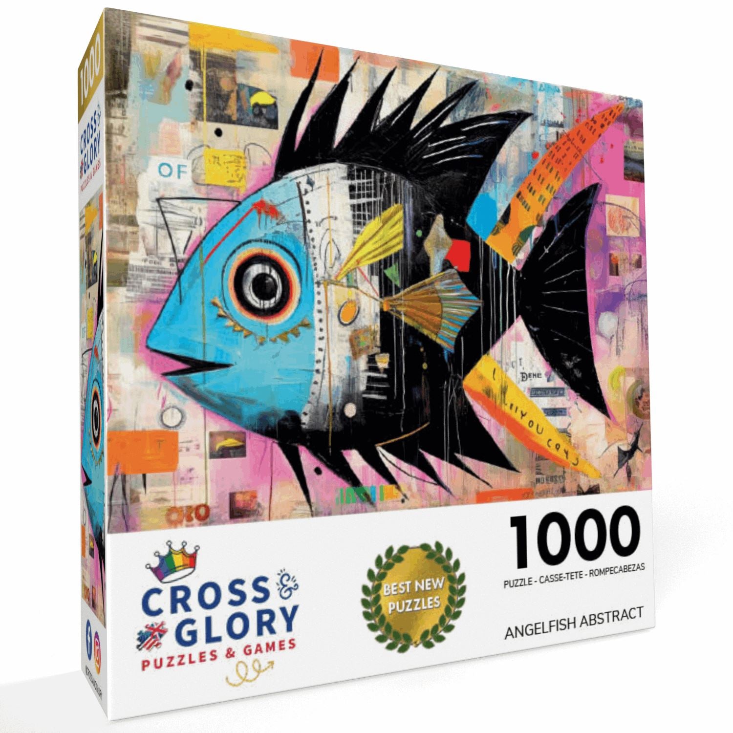 Angelfish Abstract - 1000 Piece Jigsaw Puzzle Jigsaw Puzzles Cross & Glory