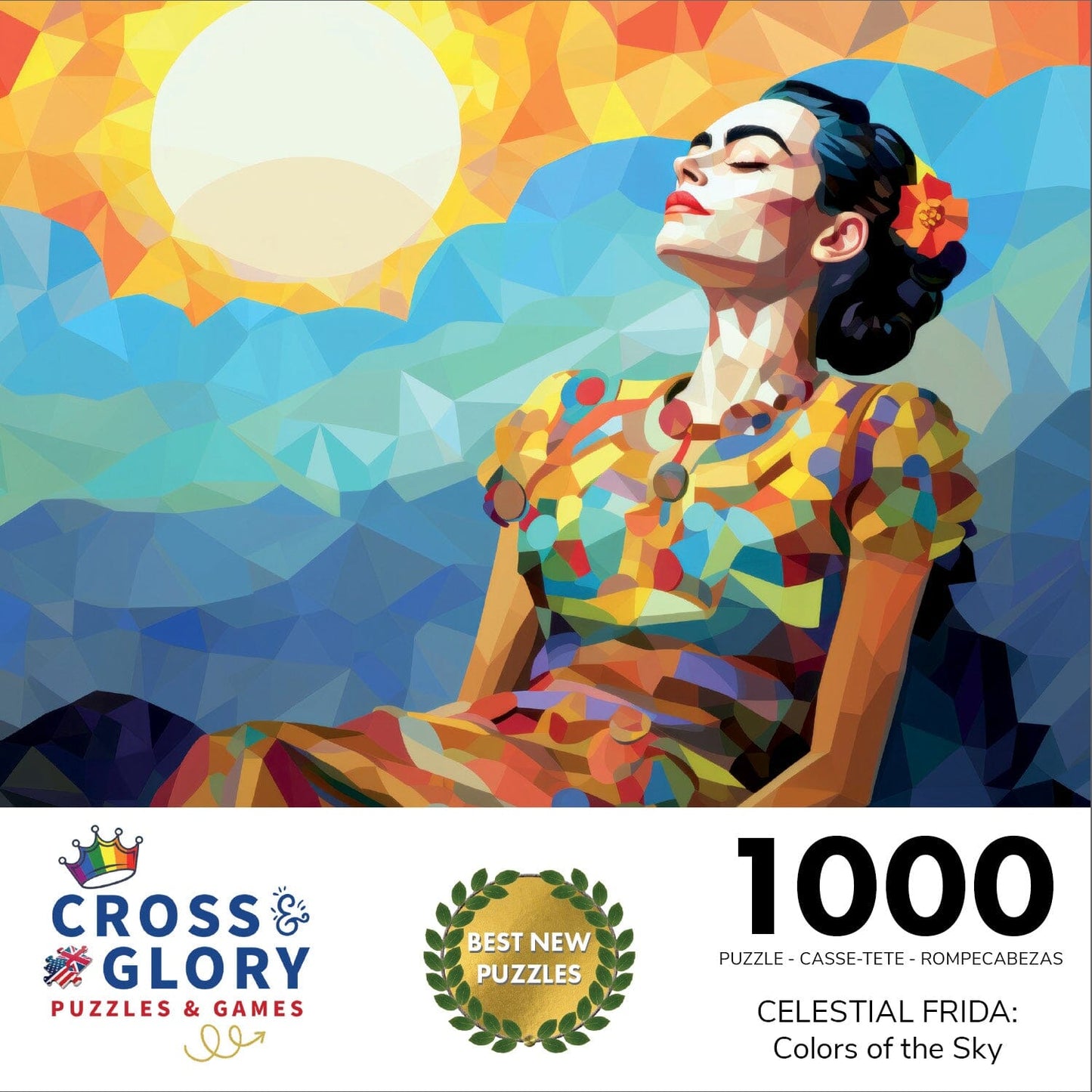 Celestial Frida: Colors of The Sky - 1000 Piece Jigsaw Puzzle Jigsaw Puzzles Cross & Glory