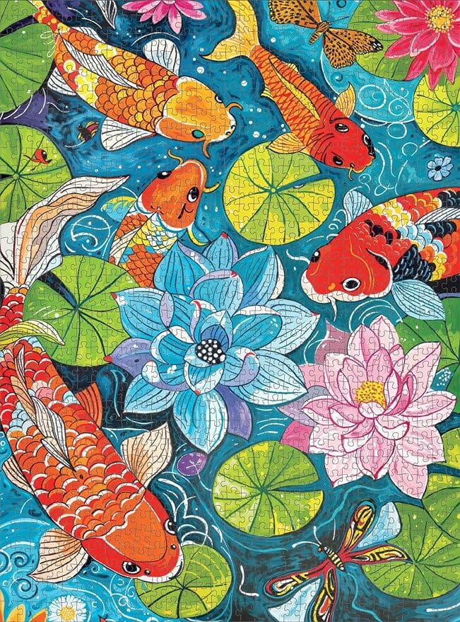 Dragonfly Dreams: Koi & Lilies Adventure - 1000 Piece Jigsaw Puzzle Jigsaw Puzzles Cross & Glory