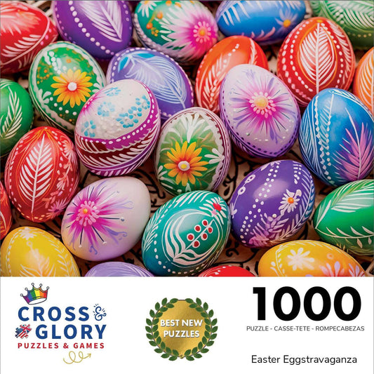 Easter Eggstravaganza - 1000 Piece Jigsaw Puzzle Jigsaw Puzzles Cross & Glory