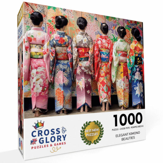 Elegant Kimono Beauties - 1000 Piece Jigsaw Puzzle Jigsaw Puzzles Cross & Glory