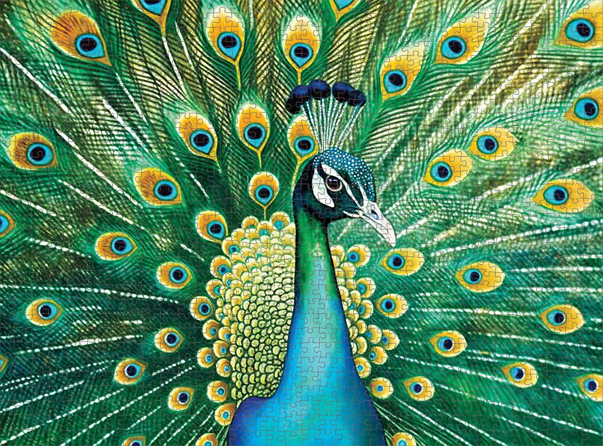 Emerald Peacock - 1000 Piece Jigsaw Puzzle Jigsaw Puzzles Cross & Glory