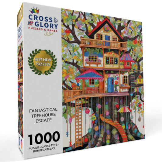 Fantastical Treehouse Escape - 1000 Piece Jigsaw Puzzle Jigsaw Puzzles Cross & Glory