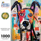 Geometric Dog Dreamscape - 1000 Piece Jigsaw Puzzle Jigsaw Puzzles Cross & Glory