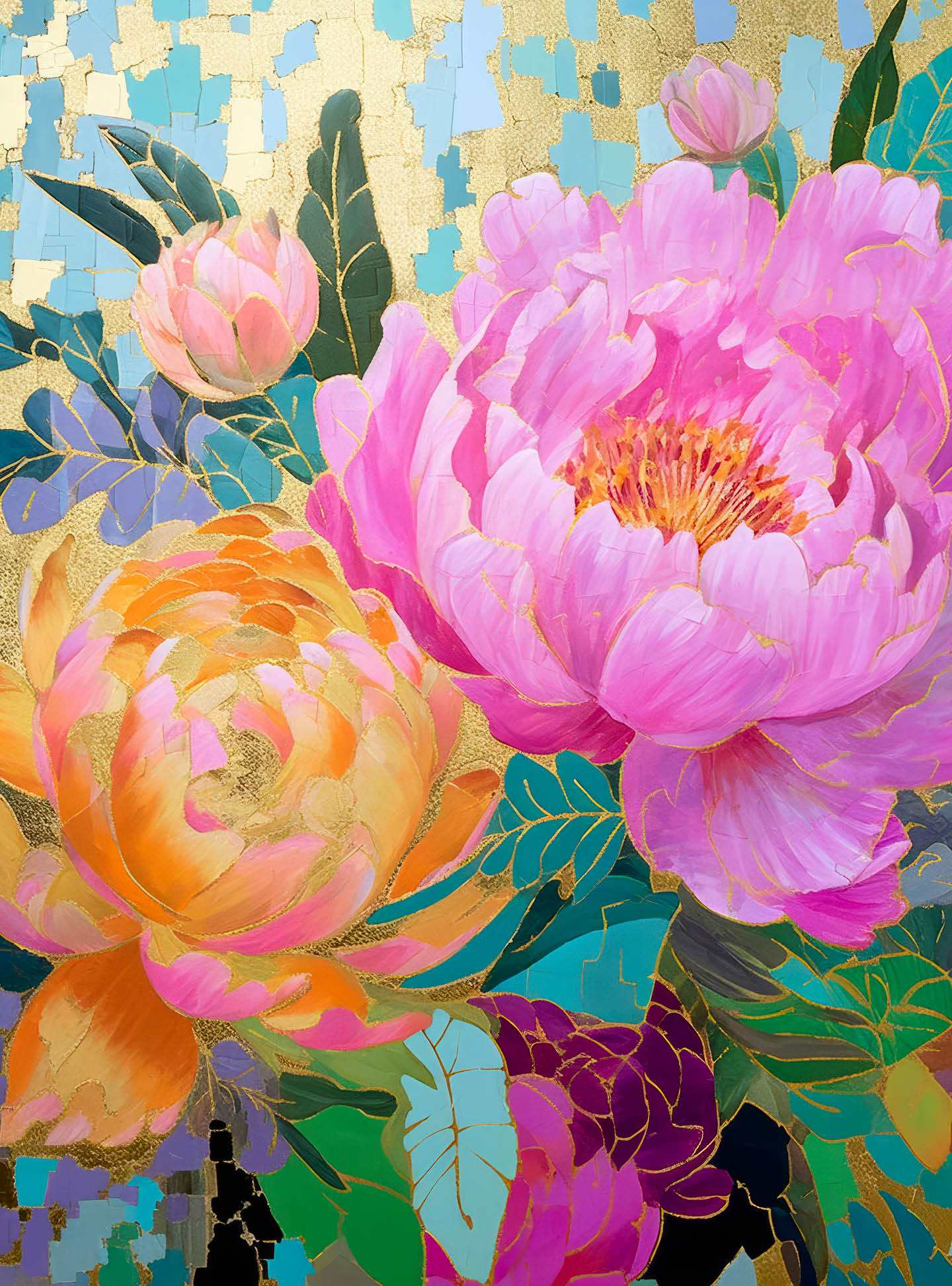 Golden Peony Dreams - 1000 Piece Jigsaw Puzzle Jigsaw Puzzles Cross & Glory