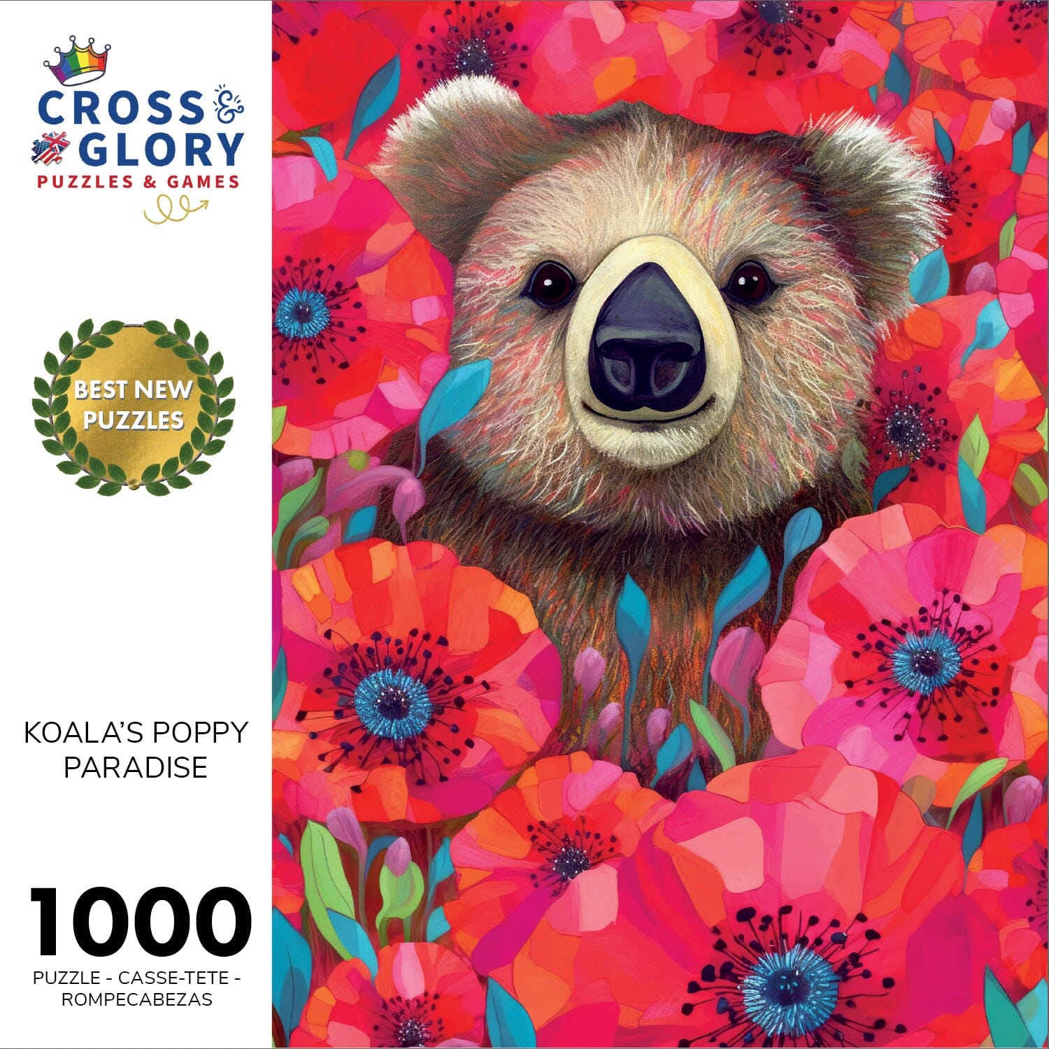 Koala's Poppy Paradise - 1000 Piece Jigsaw Puzzle Jigsaw Puzzles Cross & Glory