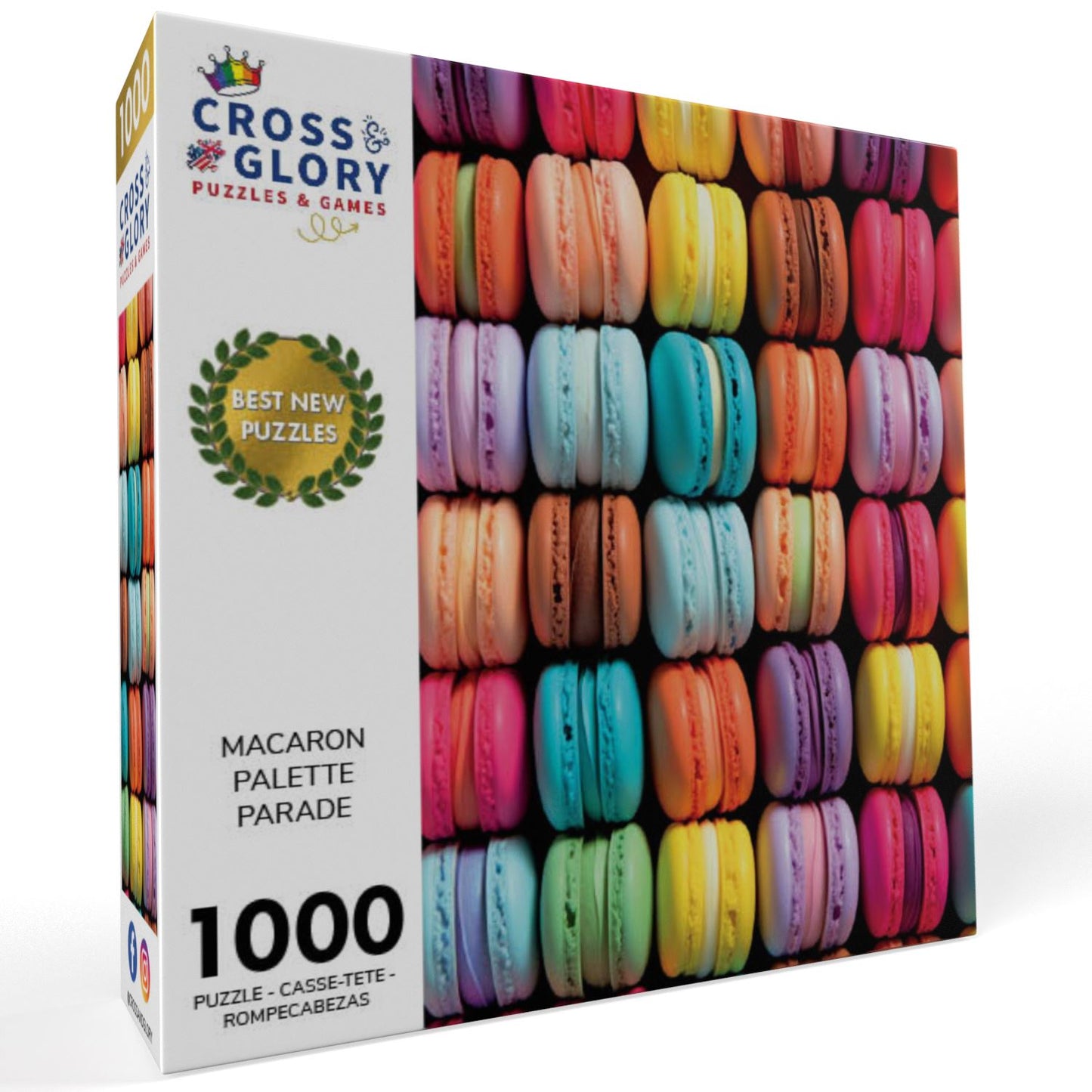 Macaron Palette Parade - 1000 Piece Jigsaw Puzzle Jigsaw Puzzles Cross & Glory