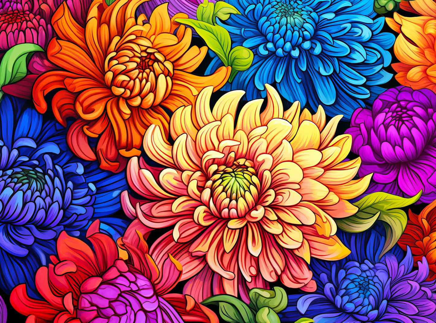 Majestic Mums: Bouquet of Brilliance - 1000 Piece Jigsaw Puzzle Jigsaw Puzzles Cross & Glory