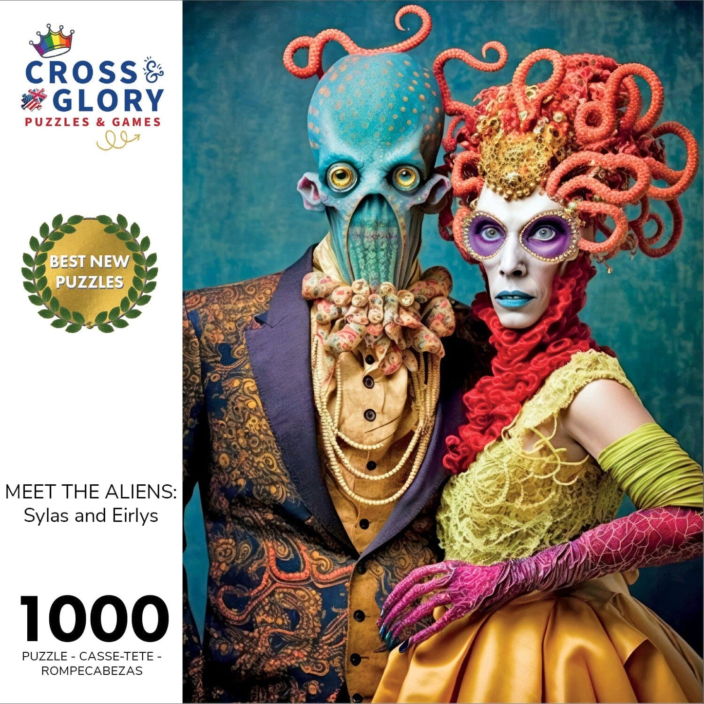 Meet The Aliens: Sylas and Eirlys - 1000 Piece Jigsaw Puzzle Jigsaw Puzzles Cross & Glory