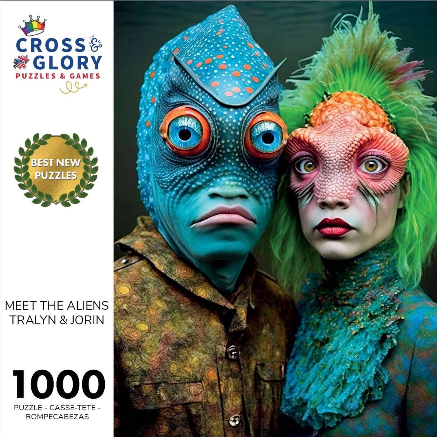 Meet the Aliens: Tralyn and Jorin - 1000 Piece Jigsaw Puzzle Jigsaw Puzzles Cross & Glory