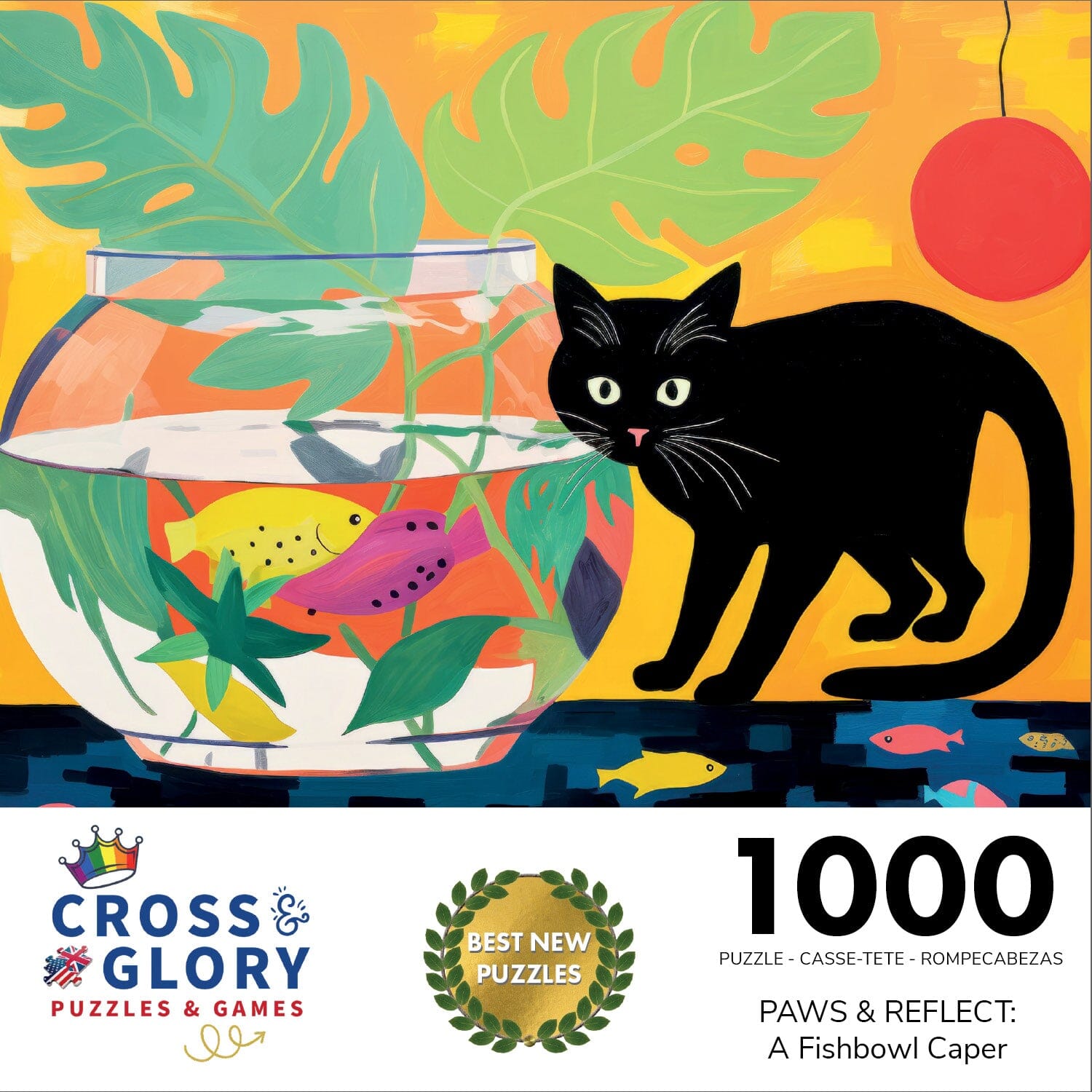 Paws & Reflect: A Fishbowl Caper - 1000 Piece Jigsaw Puzzle Jigsaw Puzzles Cross & Glory