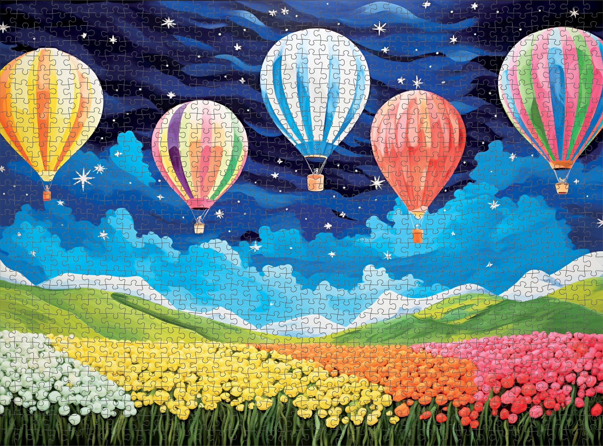 Starlit Tulip Soiree - 1000 Piece Jigsaw Puzzle Jigsaw Puzzles Cross & Glory