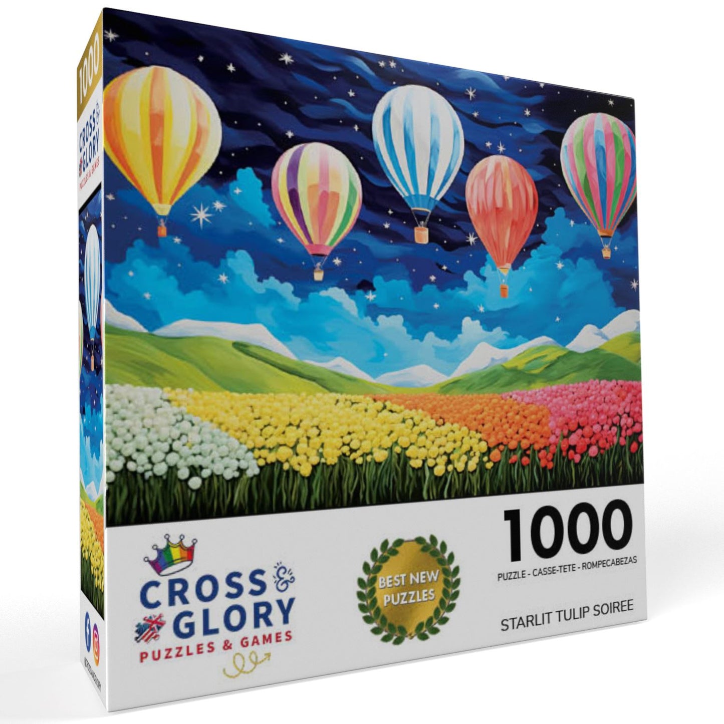 Starlit Tulip Soiree - 1000 Piece Jigsaw Puzzle Jigsaw Puzzles Cross & Glory