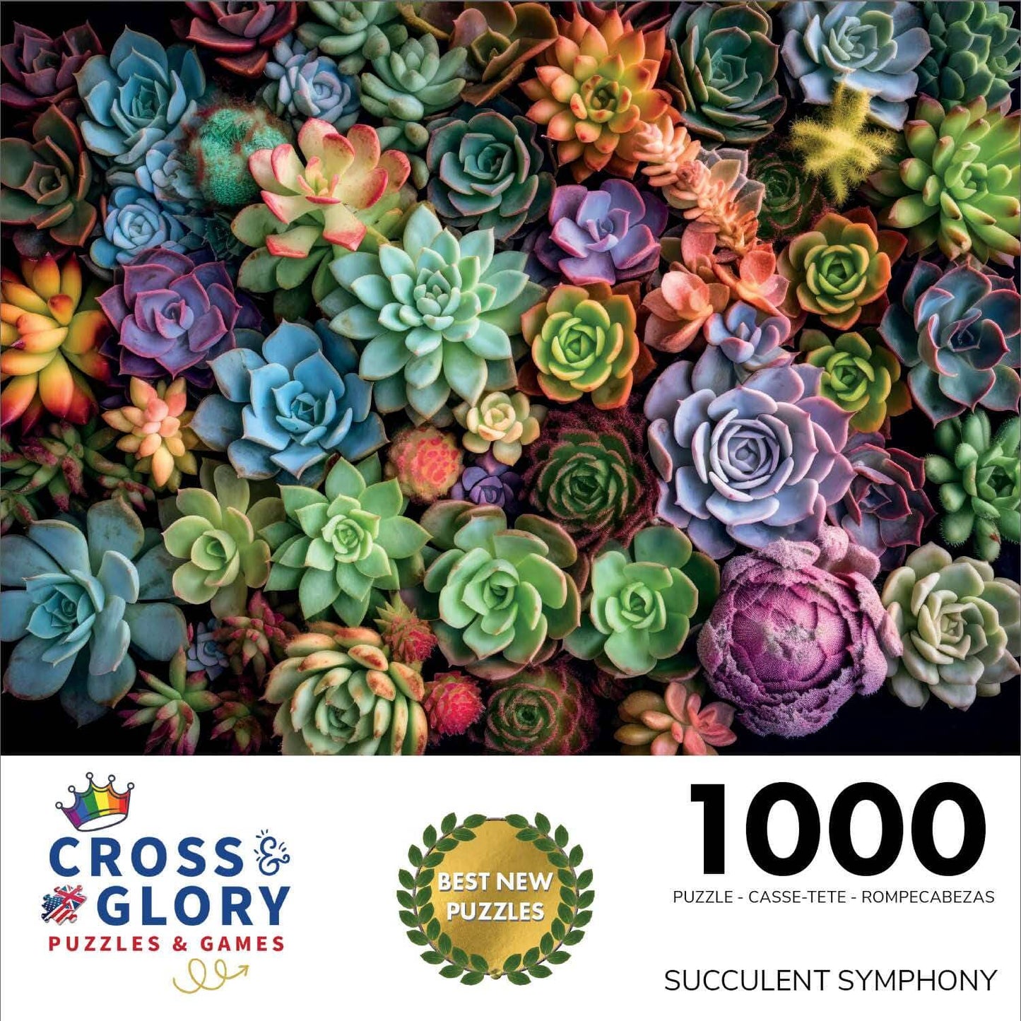 Succulent Symphony - 1000 Piece Jigsaw Puzzle Jigsaw Puzzles Cross & Glory