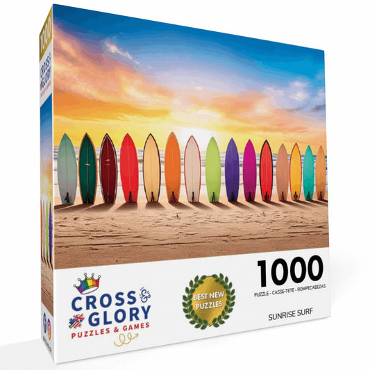 Sunrise Surf - 1000 Piece Jigsaw Puzzle Jigsaw Puzzles Cross & Glory