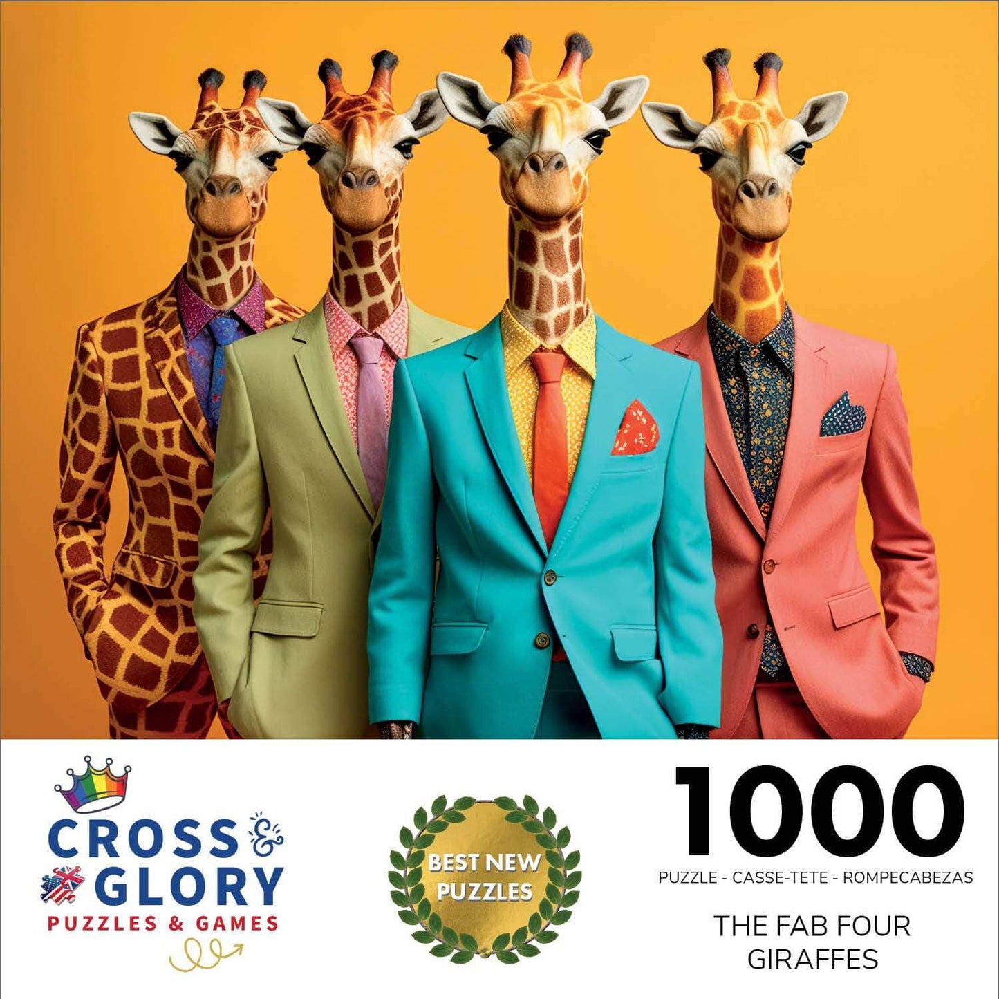 The Fab Four Giraffes - 1000 Piece Jigsaw Puzzle Jigsaw Puzzles Cross & Glory