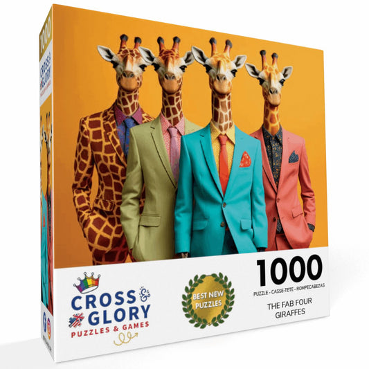 The Fab Four Giraffes - 1000 Piece Jigsaw Puzzle Jigsaw Puzzles Cross & Glory